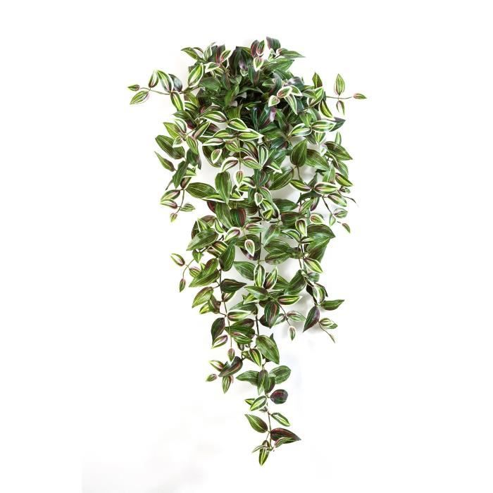 Plante artificielle Tradescantia zebrina PANCHO avec 355 feuilles, vert -  violet, 95 cm - Plante artificielle tombante - Buisson - Cdiscount Maison