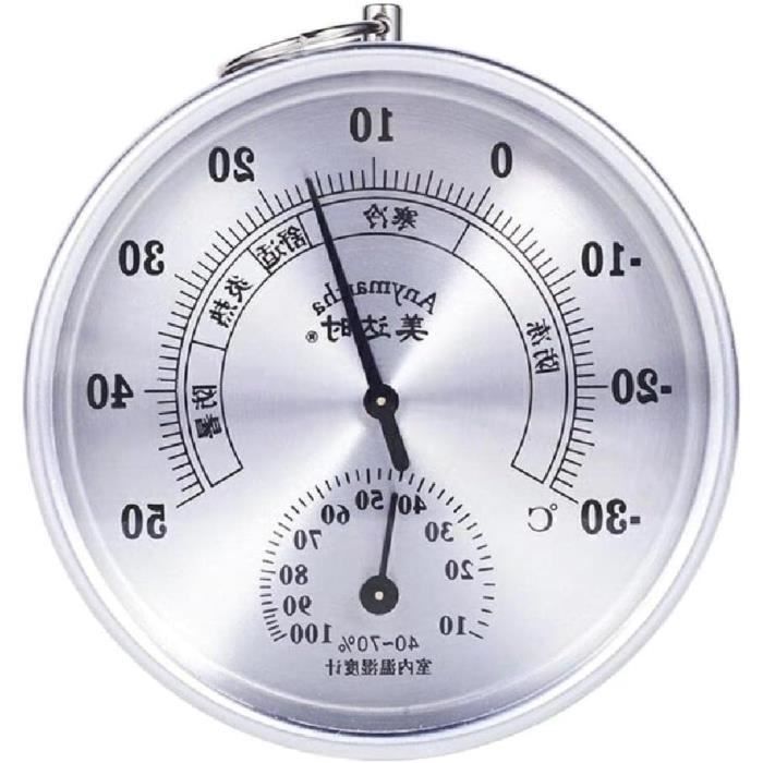 Thermomètre Extérieur À Cadran Transparent, Rond Étanche À Coller Sur