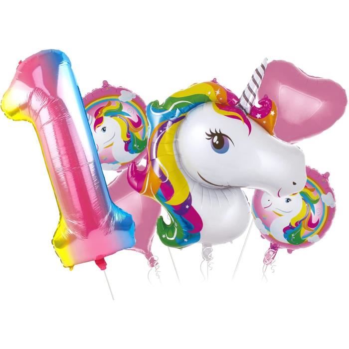 Ballons Licorne Pour 1 Anniversaire, Ballon En Aluminium Licorne, Ballons  Géants En Forme De Chiffres. Ballons Pour Fête D'An[N8557] - Cdiscount  Maison
