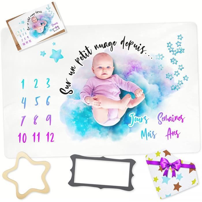 Couverture Etape Bebe Francais Tapis Mois Bebe Plaid Bebe Cadeau Naissance Garcon Fille Carte Etape Bebe Douce Et Epaisse Cdiscount Puericulture Eveil Bebe