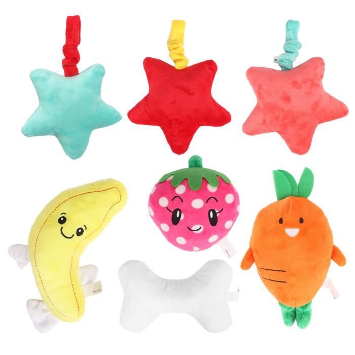 7pcs Jouet pour chien - Sifflet BB en papier peluc