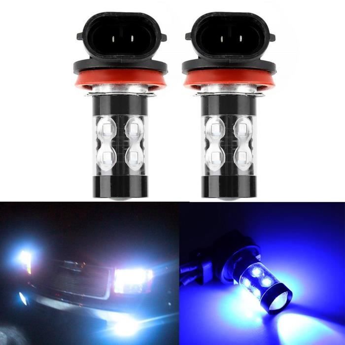 ANG RONG 2X H7 Ampoules 15 SMD LED Phare Anti-brouillard Avant Voiture Blanc Xenon 6000K 
