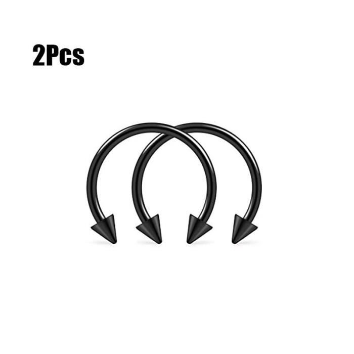 8 Anneaux Septum Acier Chirurgical 16G 8mm - Piercing Nez, Helix, Tragus - Set Funseedrr