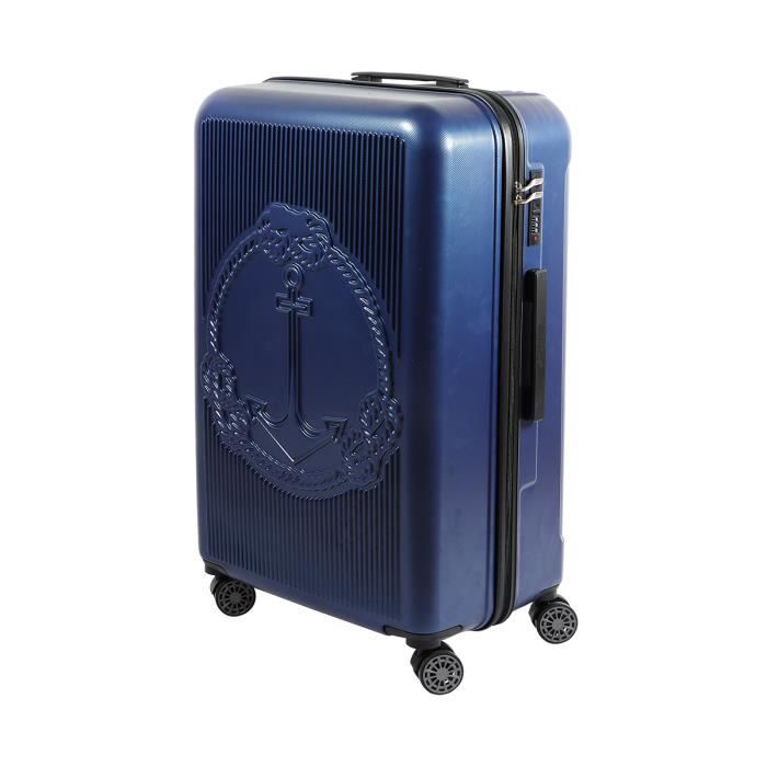 Valise Marvel Avengers - ABS Rigide Bleu - 48x68x26 Cm - 4 Roues Doubles - Fermeture à Combinaison - 70 Litres