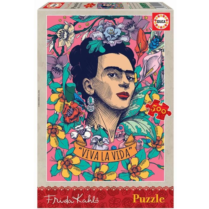 Puzzle 500 pièces : Viva La Vida Frida Kahlo Puzzle 500 pièces : Viva La Vida Frida Kahlo