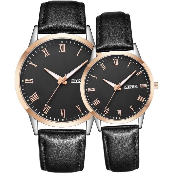 Montre-bracelet Multicouche Décontractée Vintage Pour Femme Avec