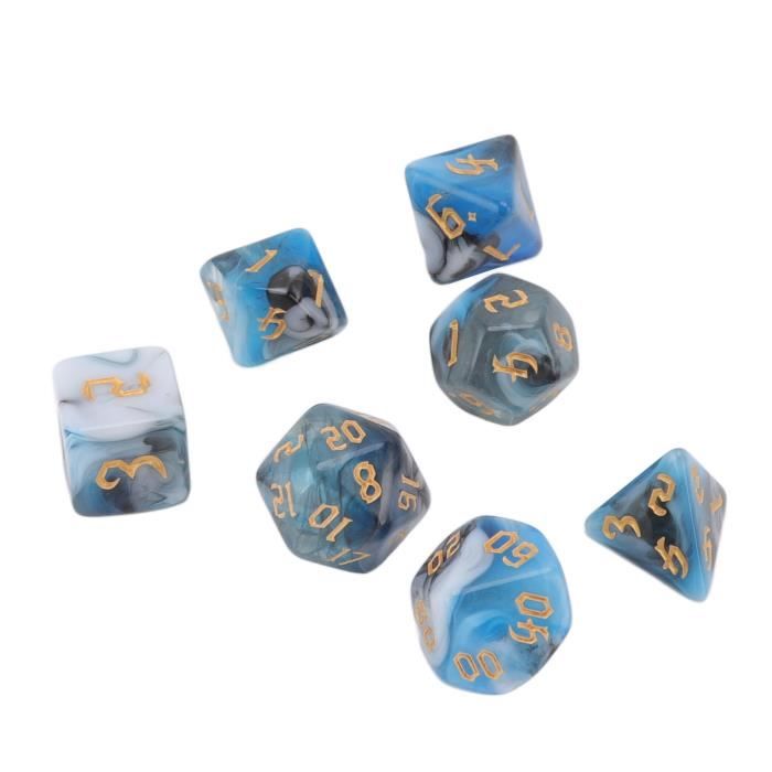 40 Dés Polyédriques Multicolores - D12 Pour Jeux De Rôle Type DND | Sac Velours Inclus