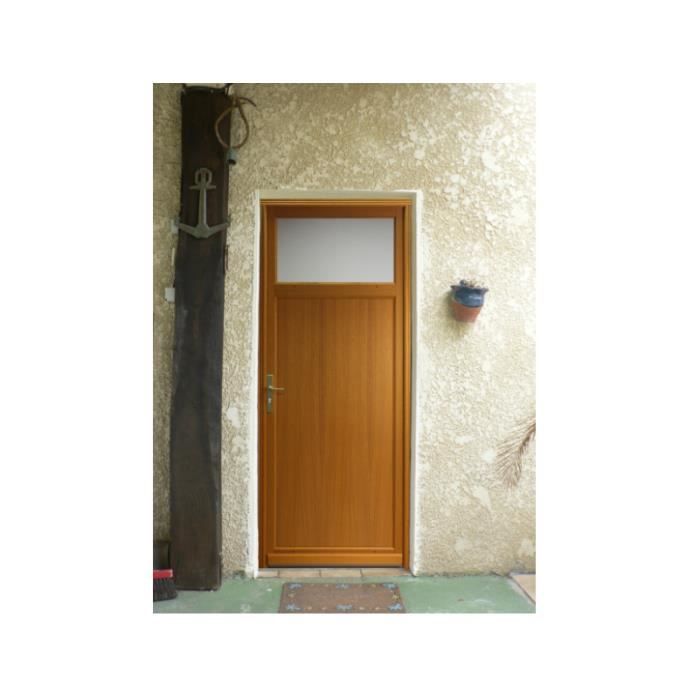 porte de service en bois 215x90 gauche promo cdiscount bricolage