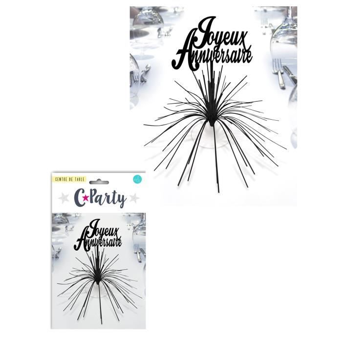 Centre De Table Joyeux Anniversaire Noir Achat Vente Decoration De Table Cdiscount Centre De Table Joyeux Anniversaire Noir Achat Vente Decoration De Table Cdiscount