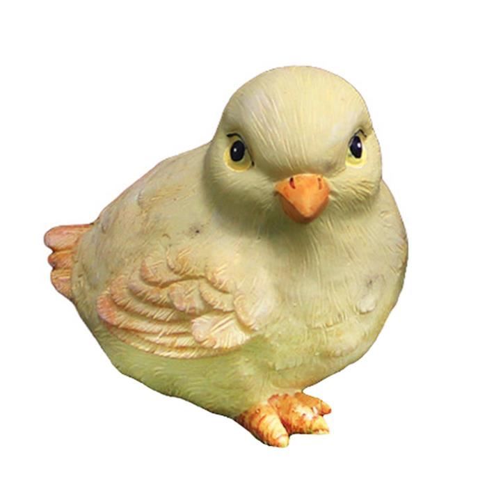 4 Statuettes Poussins Jaunes En Résine - Déco De Jardin Mignonne Pour Pelouse Ou Intérieur
