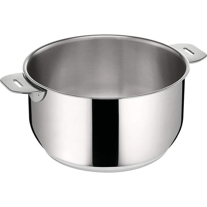 Acier Inoxydable 1,1 L 14 cm Acier Lagostina Briosa Casserole Profonde avec Manche Long diam/ètre 14 cm