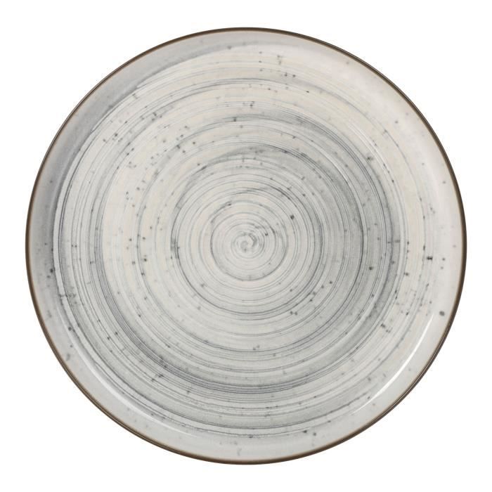 Assiette Creuse La Mediterránea Swirl – Porcelaine, Diamètre 18 Cm, Design Tourbillonnant