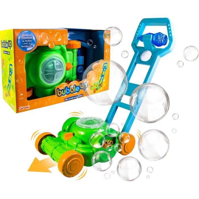 Tondeuse à Bulles Enfant – Machine à Bulles Automatique Avec LED Et Sons, 4 Flacons De Liquide, Dès 3 Ans