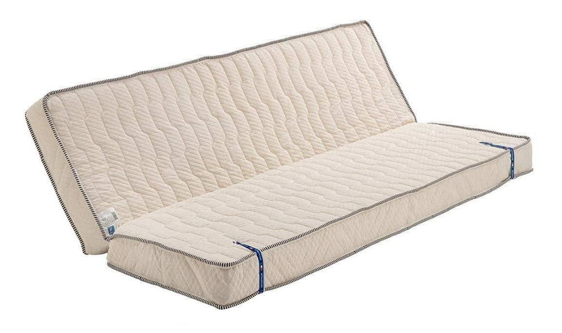 Literie -Matelas Ferme Pour Clic Clac 120x190 x 20 cm - Dim Assise 60 cm - 5 zones de Confort - Déhoussable Housse Lavable - Noyau