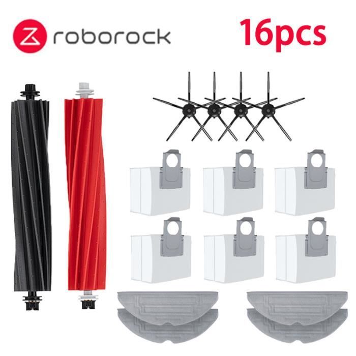 Accessoires Roborock S8 Pro Ultra / G20 / S8 - 2 Brosses Auto-nettoyantes + 1 Filtre Réservoir + 1 Brosse De Nettoyage