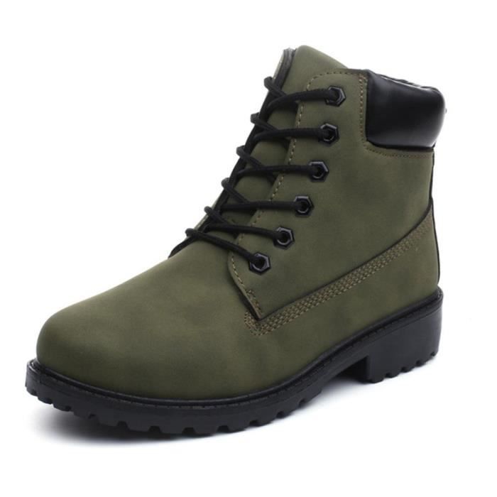 Bottines plates hot sale lacets femme