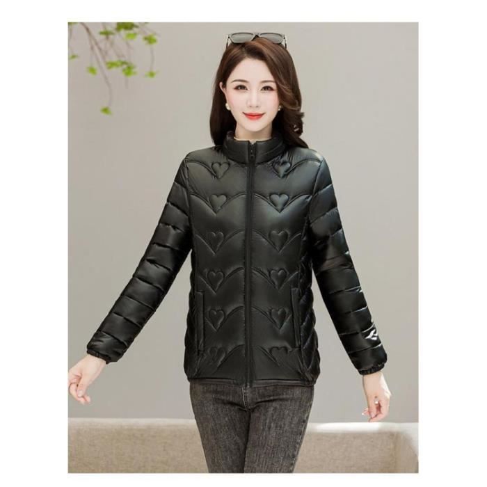 Manteau femme court noir hot sale