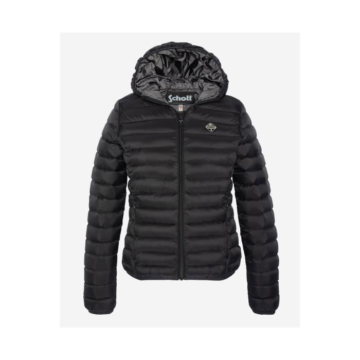 Doudoune capuche light Schott Femme
