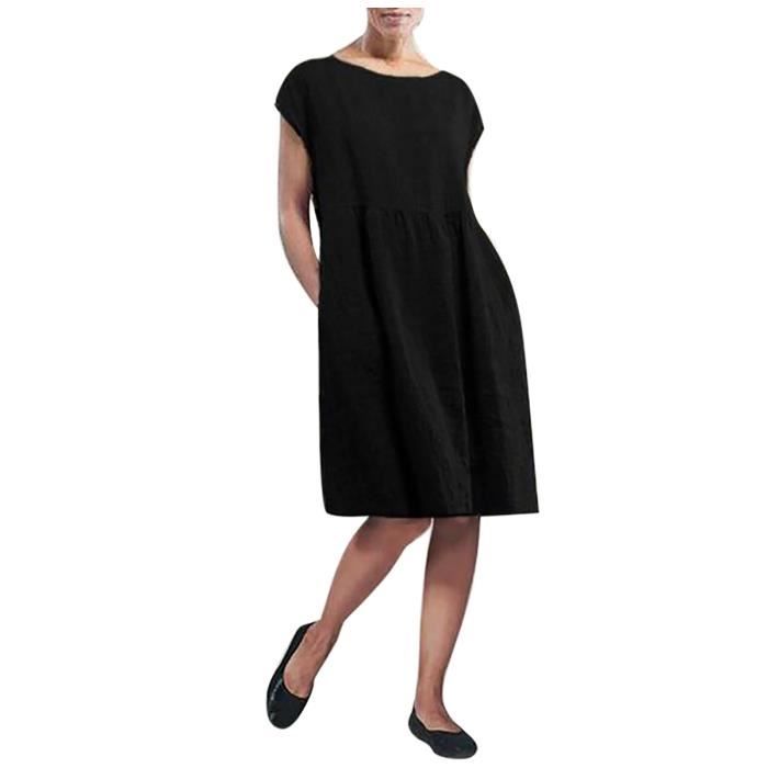 Robe Maxi Été EXCHIC Femme - Sans Manches - Tissu Léger - Style Plage Ou Ville - Taille S à XL