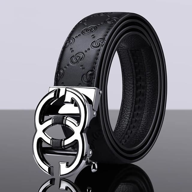 Largeur 90 CM Ceinture de luxe en cuir de vache pour hommes et