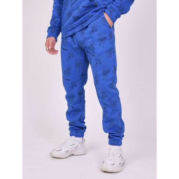 Bas De Jogging Tricolore Project X Paris - Coton/polyester, Ceinture élastique Avec Cordon - Coupe Décontractée