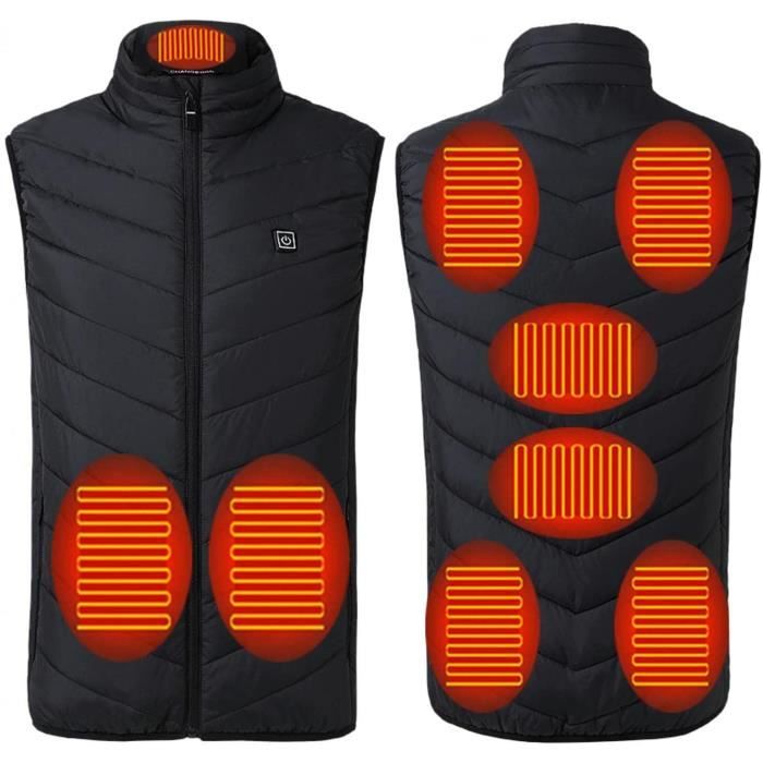 GILET CARDIGAN Veste Chauffante électrique,Rechargeable par USB3