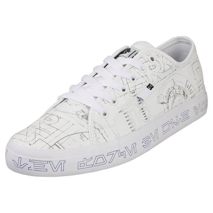 DC Shoes COURT GRAFFIK Femme Baskets Patin Blanc bleu