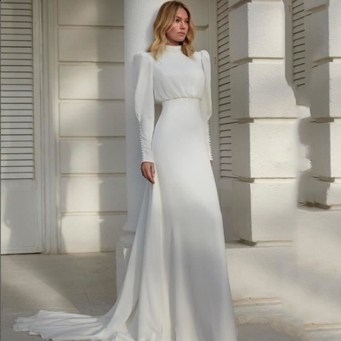 Robe store blanche mousseline