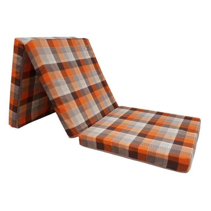 Matelas lit futon pliable pliant - NATALIA SPZOO - 195x65x8 cm - Soutien ferme - Couleur mix