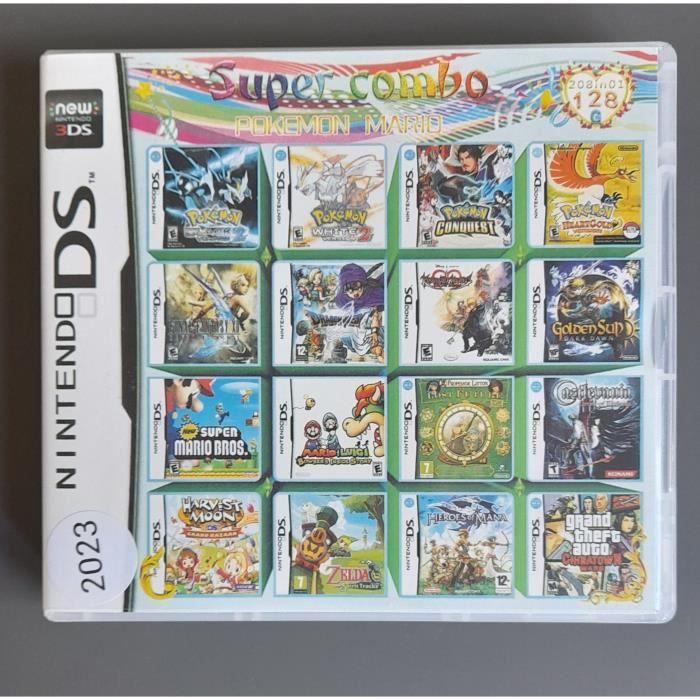 208 Games in 1 NDS Game Pack Card Super Combo Cartridge for Nintendo DS 2DS 3DS New3DS XL MODELE 2023