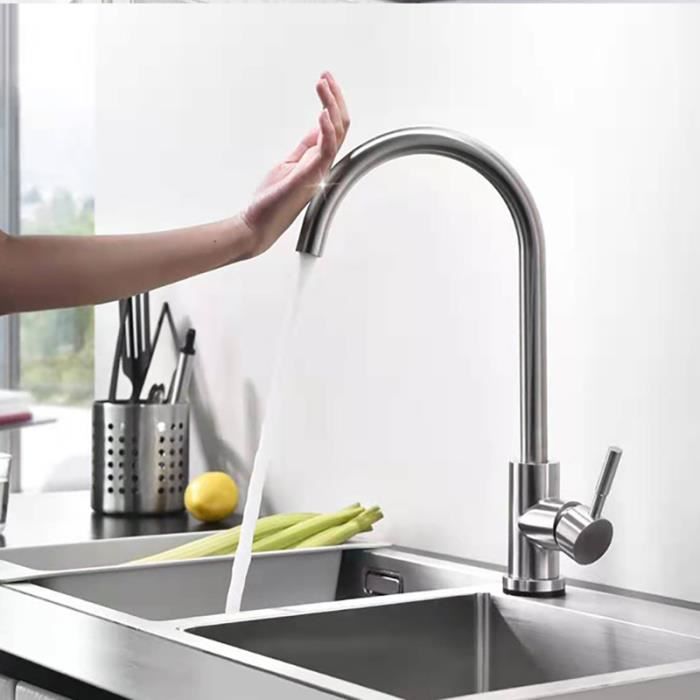 mitigeur robinet evier cascade etirable interrupteur tactile rotation 360 pour cuisine bain cdiscount bricolage