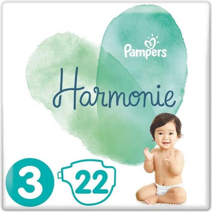 Couches - PAMPERS - Harmonie - Taille 3 - 22 couches - Cdiscount  Puériculture & Eveil bébé