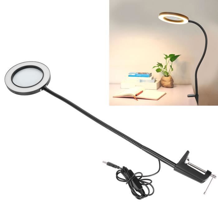 Qiilu Lumière grossissante Lampe loupe, lampe loupe 5X, artisanat et