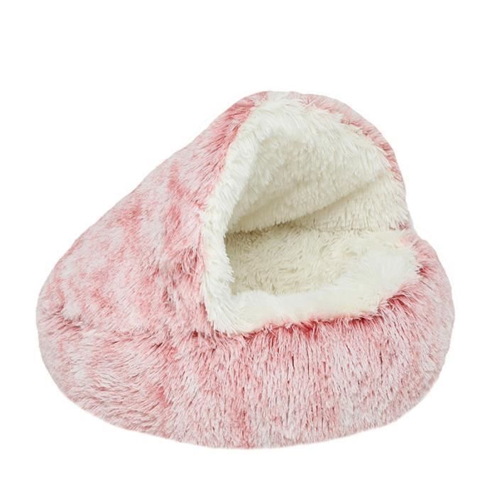Meilleurs prix pour RNGCPTO Panier Chat,Lit moelleux pour Chats et Chiens,Panier Chaud Semi-fermé pour Animaux de Compagnie,Couchage Habitat 65cm C-Rose