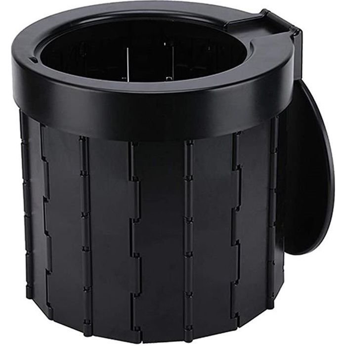 Toilette Portable Pliable Pour Camping Et Voiture – Seau Hygiénique Adulte Avec Couvercle | Gris, Compacte 23x22x23cm - 3