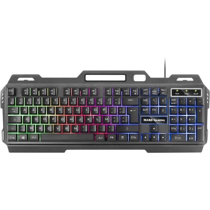 Clavier gaming : - format TKL - interrupteurs mécaniques rouges - rétroéclairage RGB - AZERTY, Français | MEGA PC
