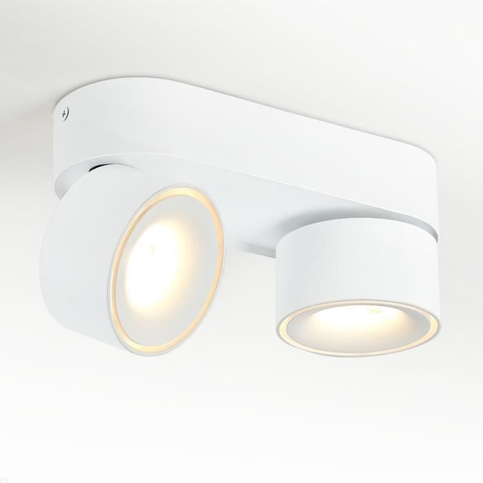 Lot De 2 Mini Spots LED USB Orientables 360° - 3W, Blanc Chaud 3000K, Pour Armoire, Vitrine - 11