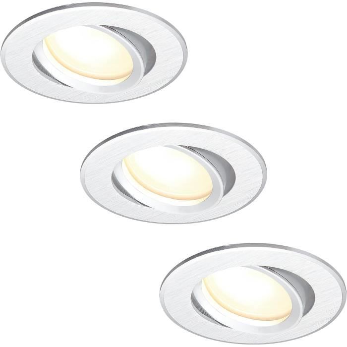 Lot 3 Spots Led Encastrables Gu10 Module 3W 220V, Blanc Chaud 3000K ...