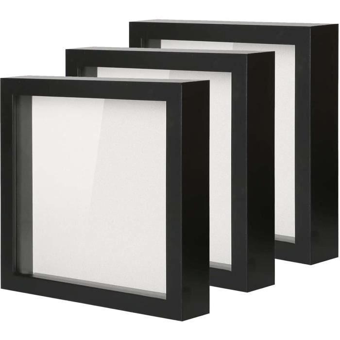 Lot De 3 Cadres Photo 3D Remplir 20 X 20 Cm De Profondeur Avec Vitre lot-de-3-cadres-photo-3d-remplir-20-x-20-cm-de-profondeur-avec-vitre