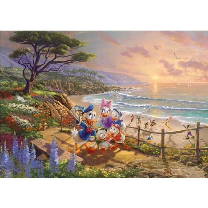 Puzzle 1000 pièces :Thomas Kinkade : Donald et Daisy Disney : Un après-midi de canard