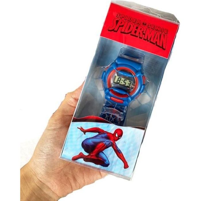 Montre SPIDERMAN Électronique Quartz Digital Rouge