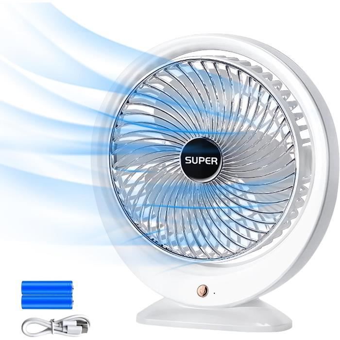 Ventilateur de table électrique silencieux USB Noir - Bricolage