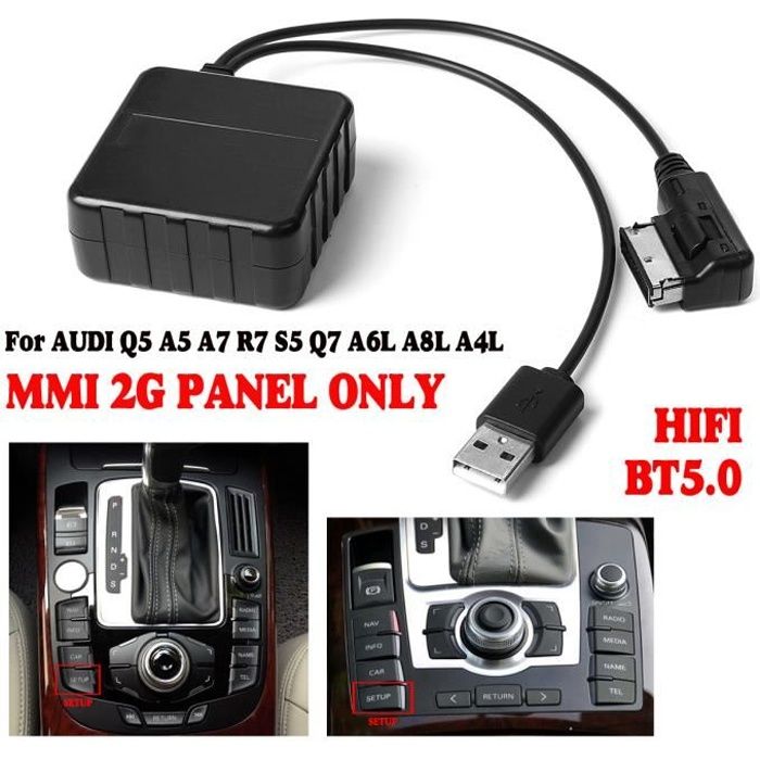 Kit Adaptateur Bluetooth 5.0 AUX Pour Audi Q5 A5 A7 S5 Q7 A6 A8 A4 AMI MDI - Neuf, Garantie 2 Ans