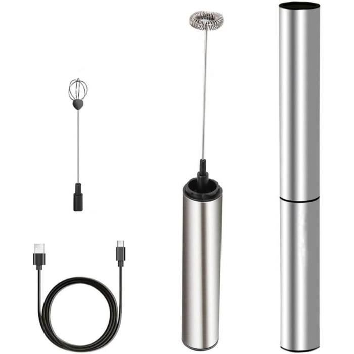Mousseur à Lait électrique Rechargeable CIRCLE JOY | Double Spirale | Pour Café, Matcha, Cocktails | Noir - 2