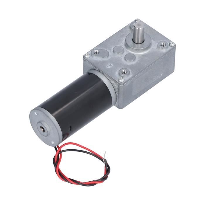 Moteur à Engrenage Vis Sans Fin Double Arbre 53 Tr/min DC 12V - Réduction Vitesse