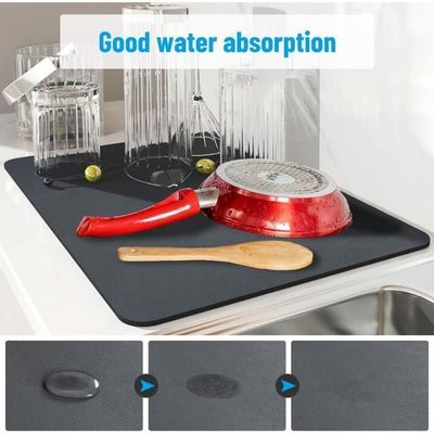 Acheter Tapis De Cuisine Super Absorbant, Grand Tapis De Séchage Antidérapant Pour Vaisselle à Café, Tapis De Séchage Rapide Pour Salle De Bain, Tapis De Vaisselle