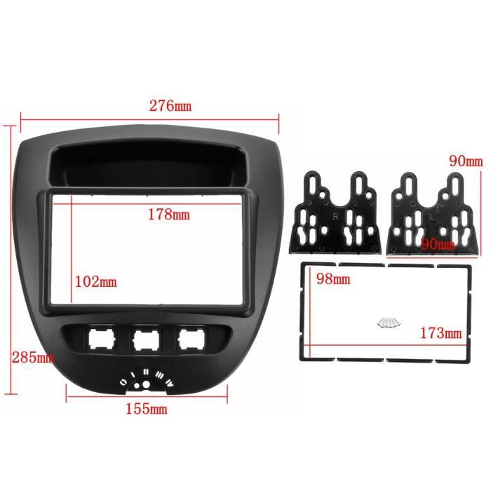 Kit Montage Autoradio 2 DIN Pour Citroën C1, Peugeot 108, Toyota Aygo (2014+) - KA11-591.2 Avec Faisceau ISO - 11