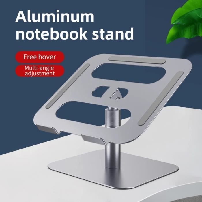 Support Ordinateur Portable Réglable En Hauteur - Double Barre Aération, Pliable - Ergonomie Bureau