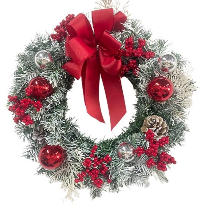 Dilwe Guirlandes de Noël Décorations Xmas Porte Mur couronne Crochet pour  Chambre Salon et Cheminée - Cdiscount Maison