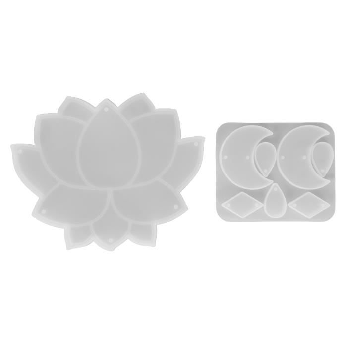 Moule En Silicone Pour Pendentifs De Boucles D'oreilles Résine - Design Asymétrique Unique - Réutilisable - Dimensions ~7.8x7.8 Cm